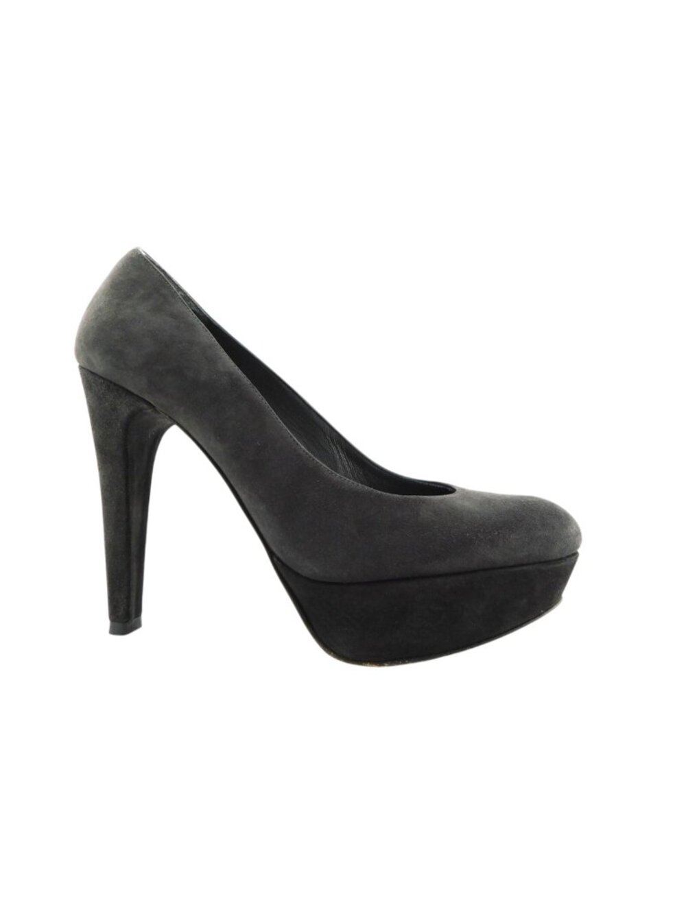 STUART WEITZMAN Gray Suede Leather Platform Heel Pumps 6